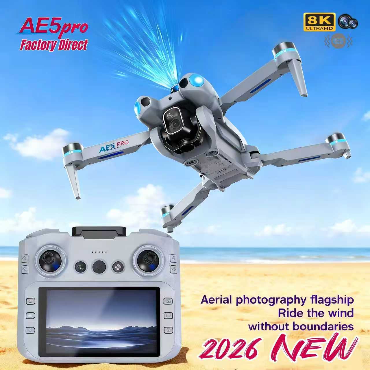Jjrc Drone X12 - โดรน AE5 GPS รุ่นใหม่ยอดนิยมปี 2026 กล้องคู่ระดับมืออาชีพ